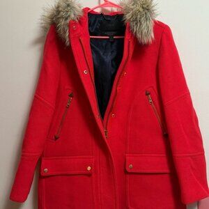 J. Crew Red Pea Coat
